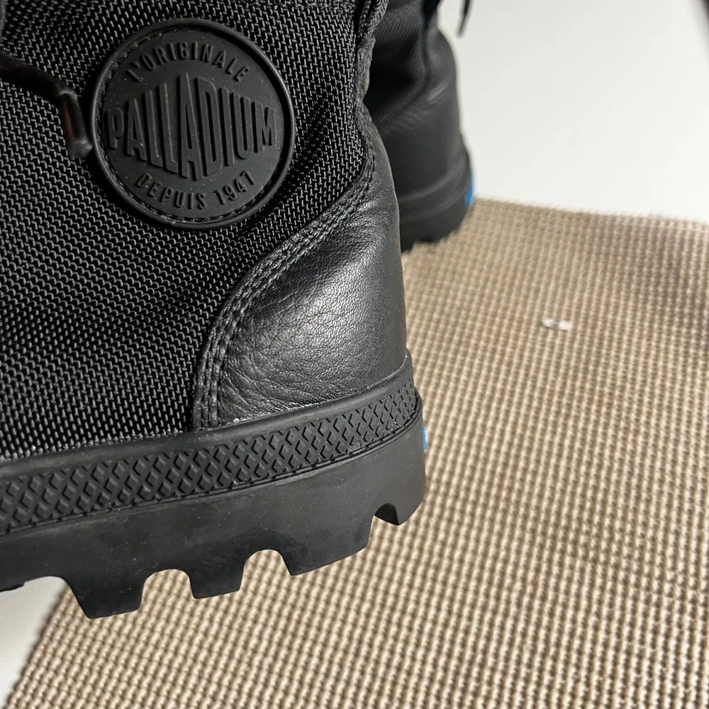 Palladium Pampa Sport Cuff WPN Black Leather Waterproof Boots Mens 11